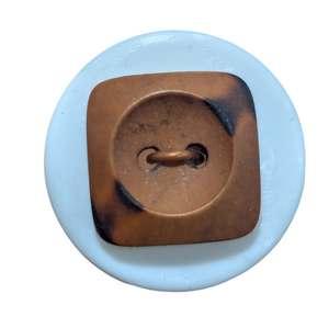 Small Wooden Square Button, 18mm