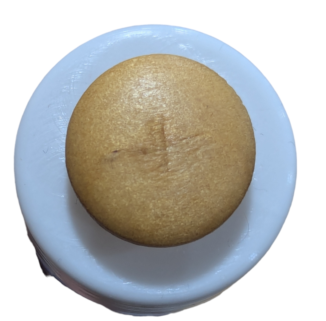 Plain Wooden Shank Button, 15mm