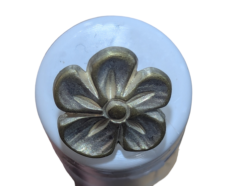Metal Silver Floral Button