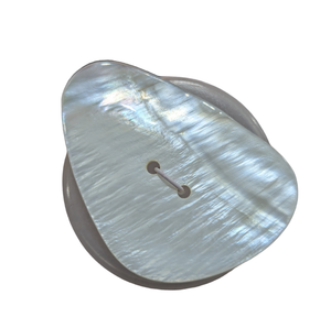 Triangular Shell Button, Extra Large White