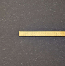 Load image into Gallery viewer, Textured dark grey background cotton fabric with small white specks. Available at Minerva's Bower. Ruler included for scale