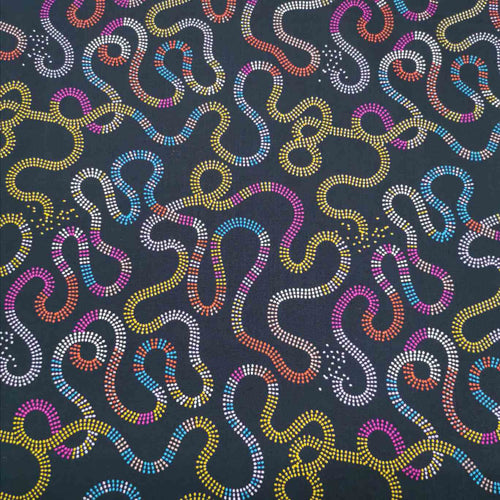 Flat lay of 100% Cotton, Pivot on Black by Ruby Star Society for sale at Minerva's Bower