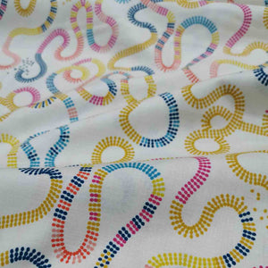 Flat Drape of 100% Cotton, Pivot on Cream by Ruby Star Society, for sale at Minerva's Bower