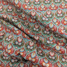 Load image into Gallery viewer, Drape of Liberty Tana Lawn Plume Hearts C  for sale at Minerva&#39;s Bower, ruler included for scale