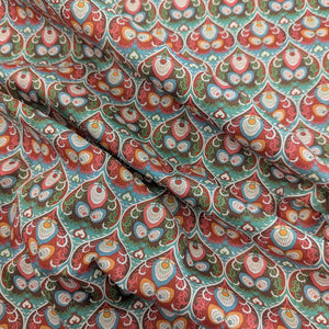 Drape of Liberty Tana Lawn Plume Hearts C  for sale at Minerva's Bower, ruler included for scale