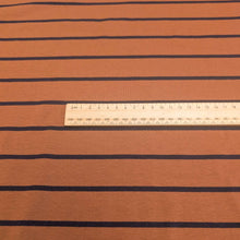 Load image into Gallery viewer, Porto Cotton Jersey, Bronze Toffee, for sale at Minerva&#39;s Bower, ruler included for scale