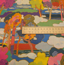 Load image into Gallery viewer, Flat lay of Liberty 100% cotton Tana Lawn, Prospect Road A , with ruler included for scale - for sale at Minerva's Bower
