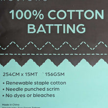 Load image into Gallery viewer, Pure Cotton Batting Per Metre for sale at Minervas Bower