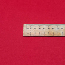 Load image into Gallery viewer, Close up flat lay of Quackers 100% Cotton Duck, Red, ruler included - for sale at Minerva's Bower