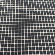 Quinn linen cotton check black