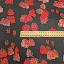 Load image into Gallery viewer, Flat lay of 100% Ramie, Night Banksia, ruler included for scale- for sale at Minerva's Bower