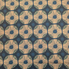 Load image into Gallery viewer, Flat lay of Premium Ruby Star linen cotton, Reimagined Landscapes - Blue, for sale at Minerva&#39;s Bower