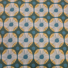 Load image into Gallery viewer, Flat lay of Premium Ruby Star linen cotton, Reimagined Landscapes - Green, for sale at Minerva&#39;s Bower