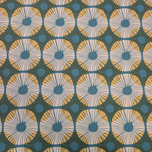 Flat lay of Premium Ruby Star linen cotton, Reimagined Landscapes - Green, for sale at Minerva's Bower