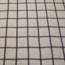 Load image into Gallery viewer, Flat lay of Remi 88% Linen 12% Rayon Check - for sale at Minerva's Bower