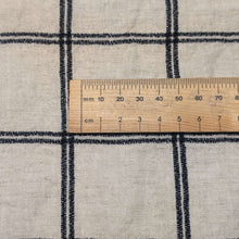Load image into Gallery viewer, Close up flat lay of Remi 88% Linen 12% Rayon Check - for sale at Minerva's Bower