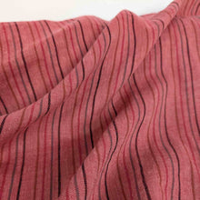 Load image into Gallery viewer, Drape of Rhubarb Stripe 40% linen 60% cotton,- for sale at Minerva's Bower
