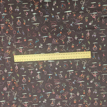 Load image into Gallery viewer, Liberty 100% cotton Tana Lawn, Ribbon Twirl , ruler included for scale, for sale at Minerva&#39;s Bower