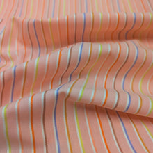 Load image into Gallery viewer, Flat drape of 100% Indian Cotton Rosebud Stripe, Warp and Weft Mystic Fable by Ruby Star Society , available at Minerva's Bower