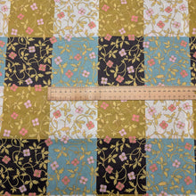Load image into Gallery viewer, Flat lay of Liberty 100% Cotton Tana Lawn, Rosita Check B, ruler included for scale - for sale at Minerva's Bower