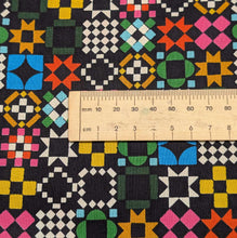 Load image into Gallery viewer, Close up flat lay of Ruby Star 100% Cotton, 1-800-Notion Cross-Stitch, ruler included for scale- for sale at 
Minerva's Bower