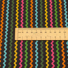 Load image into Gallery viewer, Close up flat lay of Ruby Star 100% Cotton, 1-800-Notion Rickrack, ruler included for scale- for sale at 
Minerva's Bower