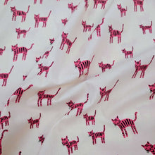 Load image into Gallery viewer, Flat lay of Ruby Star Cotton, Catnap. Available at Minerva's Bower.Fabric draped to show how it handles