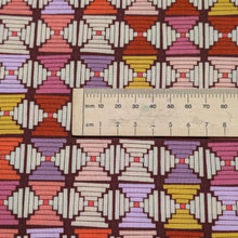 Load image into Gallery viewer, Close up flat lay of Ruby Star 100% Cotton, Persimmon 2, ruler included for scale - for sale at Minerva's Bower 