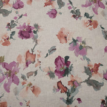 Load image into Gallery viewer, Flat lay Saku 55% Linen 45% Cotton Mauve - for sale at Minerva's Bower