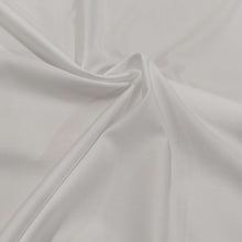Load image into Gallery viewer, Close-up of white 100% cotton with light sheen. fabric is folded to show drape. Available at Minerva&#39;s Bower