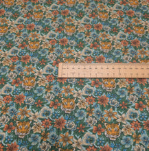 Load image into Gallery viewer, Flat lay of Liberty 100% cotton Tana Lawn, Scotty's Tiger, ruler included for scale - for sale at Minerva's Bower