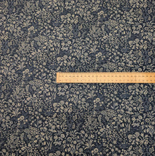 Load image into Gallery viewer, Flat lay of Liberty 100% cotton Tana Lawn, Autumnal Arboretum A, ruler included for scale - for sale at Minerva's Bower