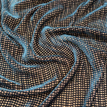 Load image into Gallery viewer, Flat drape of Silk Burnout Velvet, Crosshatch, for sale at Minerva&#39;s Bower