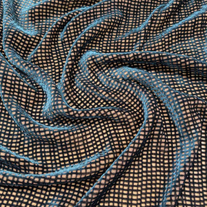 Flat drape of Silk Burnout Velvet, Crosshatch, for sale at Minerva's Bower