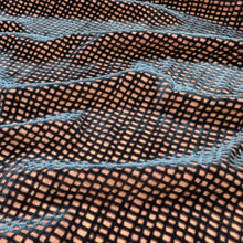Load image into Gallery viewer, Flat drape of Silk Burnout Velvet, Crosshatch, for sale at Minerva&#39;s Bower