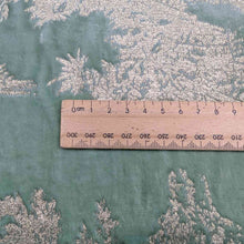 Load image into Gallery viewer, Close up of Silk Velvet, Gold Foil on Mint, for sale at MInerva&#39;s Bower, ruler included for scale