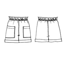 Load image into Gallery viewer, Sketch of Tessuti Patterns Sonia Short Pattern For sale at Minerva&#39;s Bower 