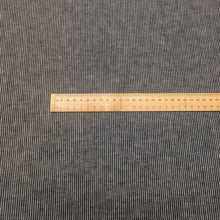 Load image into Gallery viewer, Flat lay of Sophie Stripe 55% linen and 45% cotton, Black, ruler included for scale - for sale at Minerva's Bower