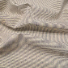 Load image into Gallery viewer, Flat drape of Sophie Stripe 55% linen and 45% cotton, Cream - for sale at Minerva's Bower