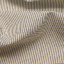 Load image into Gallery viewer, Close up of Sophie Stripe 55% linen and 45% cotton, Cream - for sale at Minerva's Bower