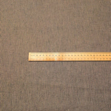 Load image into Gallery viewer, Flat lay of Sophie Stripe 55% linen and 45% cotton, Mocha, ruler included for scale - for sale at Minerva's Bower