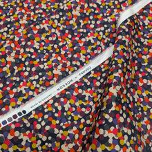 Load image into Gallery viewer, Flat drape and selvedge detail of 100% Cotton Sparkle Dot, Pink,  ruler included for scale - for sale at Minerva's Bower