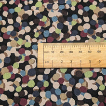 Load image into Gallery viewer, Close up flat lay of 100% Cotton Sparkle Dot, Plum,  ruler included for scale - for sale at Minerva's Bower