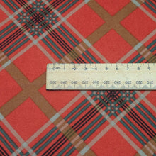 Load image into Gallery viewer, Close up flat lay of Brushed 100% Cotton Flannelette, Spruce Flannel, ruler included for scale - for sale at Minerva's Bower