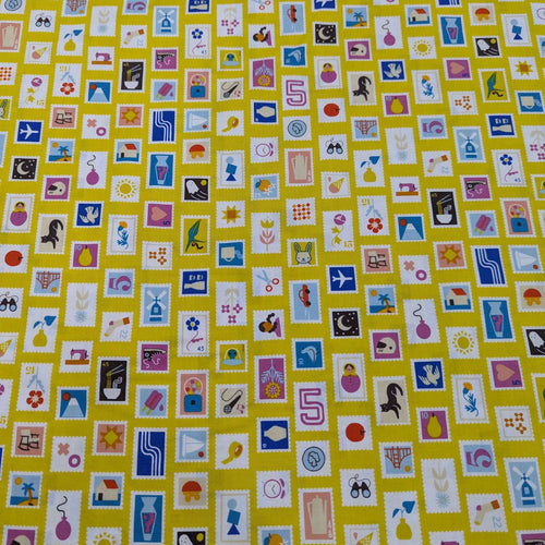 Flat lay of Ruby Star 100% Cotton, Salutations, for sale at Minerva's Bower
