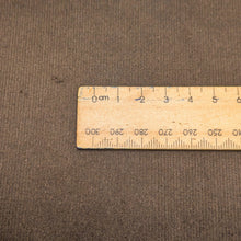 Load image into Gallery viewer, close up of chocolate pinwale stretch cotton corduroy. Available at Minerva's Bower. Ruler included for scale
