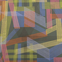 Load image into Gallery viewer, Flat lay of Japanese 100% Cotton Oxford, Stripe Play, Navy for sale at Minerva's Bower