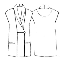 Load image into Gallery viewer, Tessuti Patterns Torino vest paper Pattern For sale at Minerva&#39;s Bower 