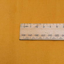 Load image into Gallery viewer, Close up flat lay of Tammy 100% cotton Pinwale,Mustard, ruler included - for sale at Minerva's Bower