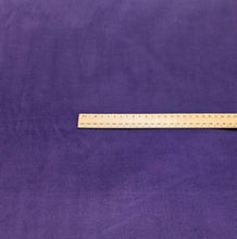 Load image into Gallery viewer, Flat lay of Tammy 100% cotton Pinwale, Purple, ruler included - for sale at Minerva's Bower